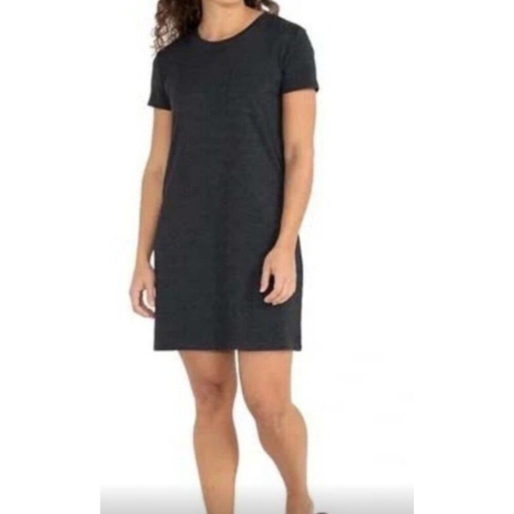 Free Fly Flex Pocket T Shirt Dress size Large Bamboo UPF 50 Stretch Outdoors